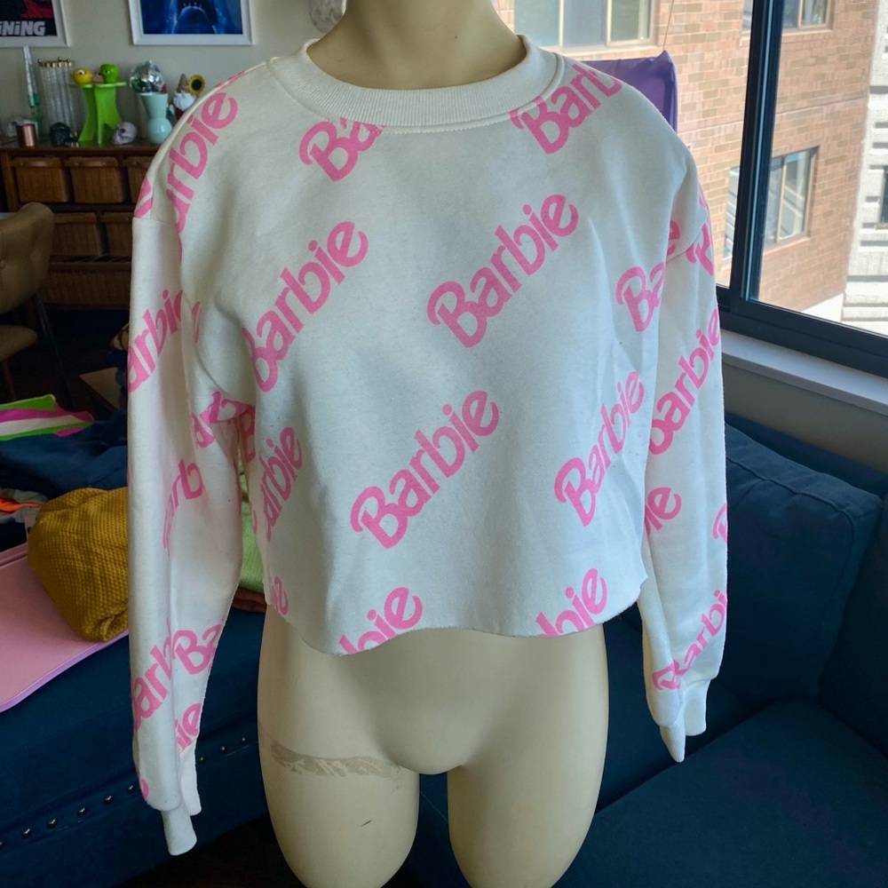 Barbie cropped oversized sweater